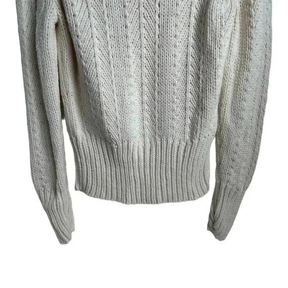 Ann Taylor Women's Beige Chunky Knit Pullover Sweater Size M Casual - Picture 13 of 14